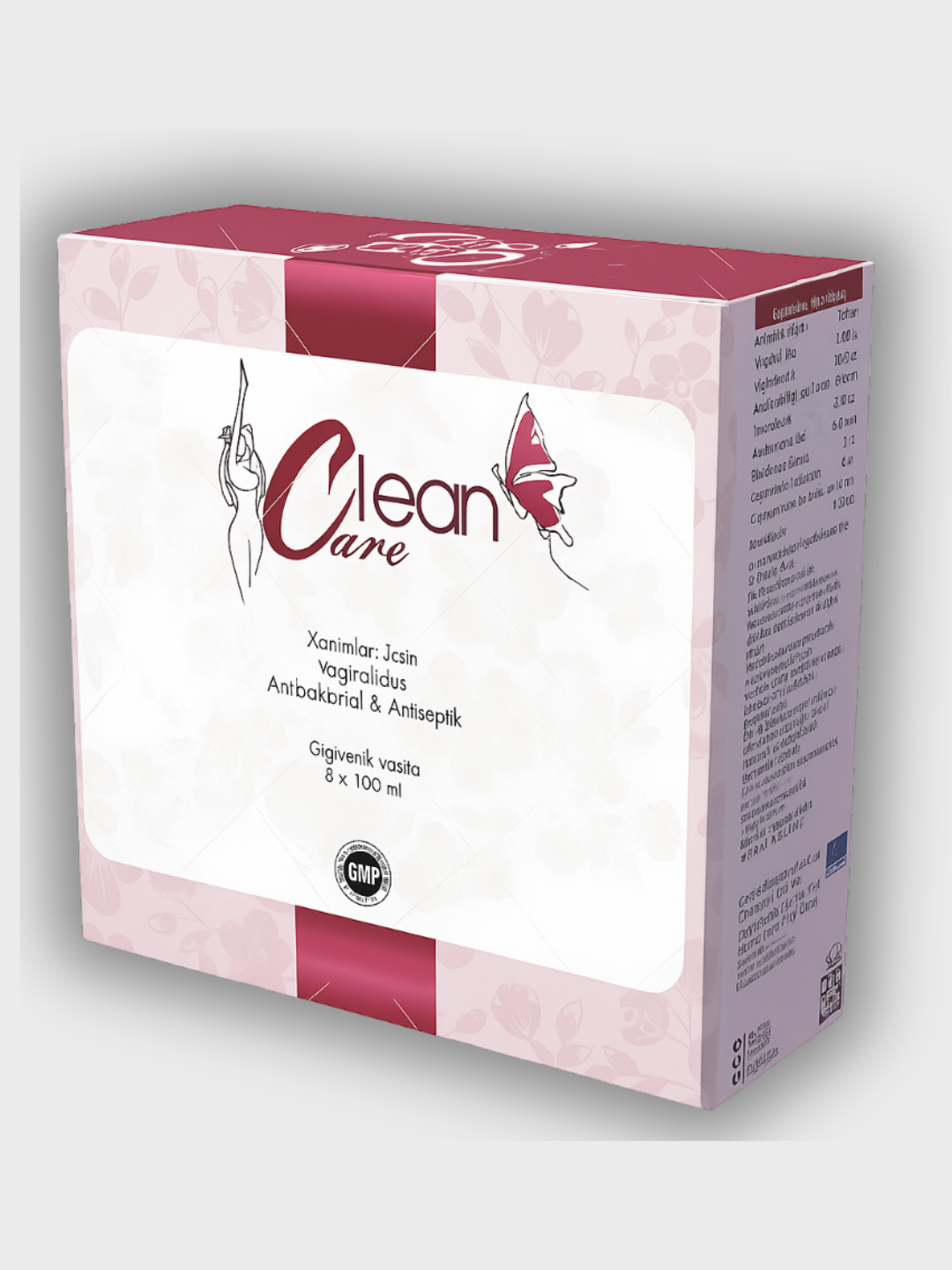 CLEAN CARE  (Uşaqlıq yolunun gigiyenası və infeksiyalardan müdafiəsi üçün yuyucu vasitə) №3 vaginal duş 100 ml №3 gigiyenik applikator